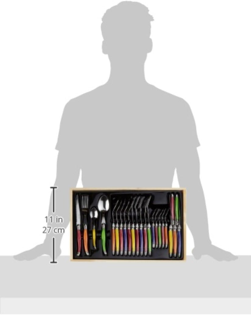 Pradel Excellence I7214P Besteckgarnitur Laguiole, Pastelfarben, 24-Teilig Kitchen Naty Shop