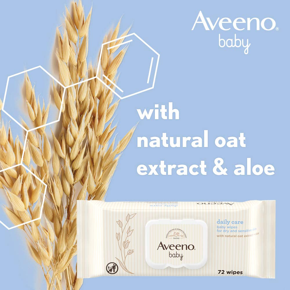 Daily Care Wet Wipes, Gently and Effectively Cleans Sensitive Skin, Baby Essentials, White, 12 Pieces (Total 864 Wipes)