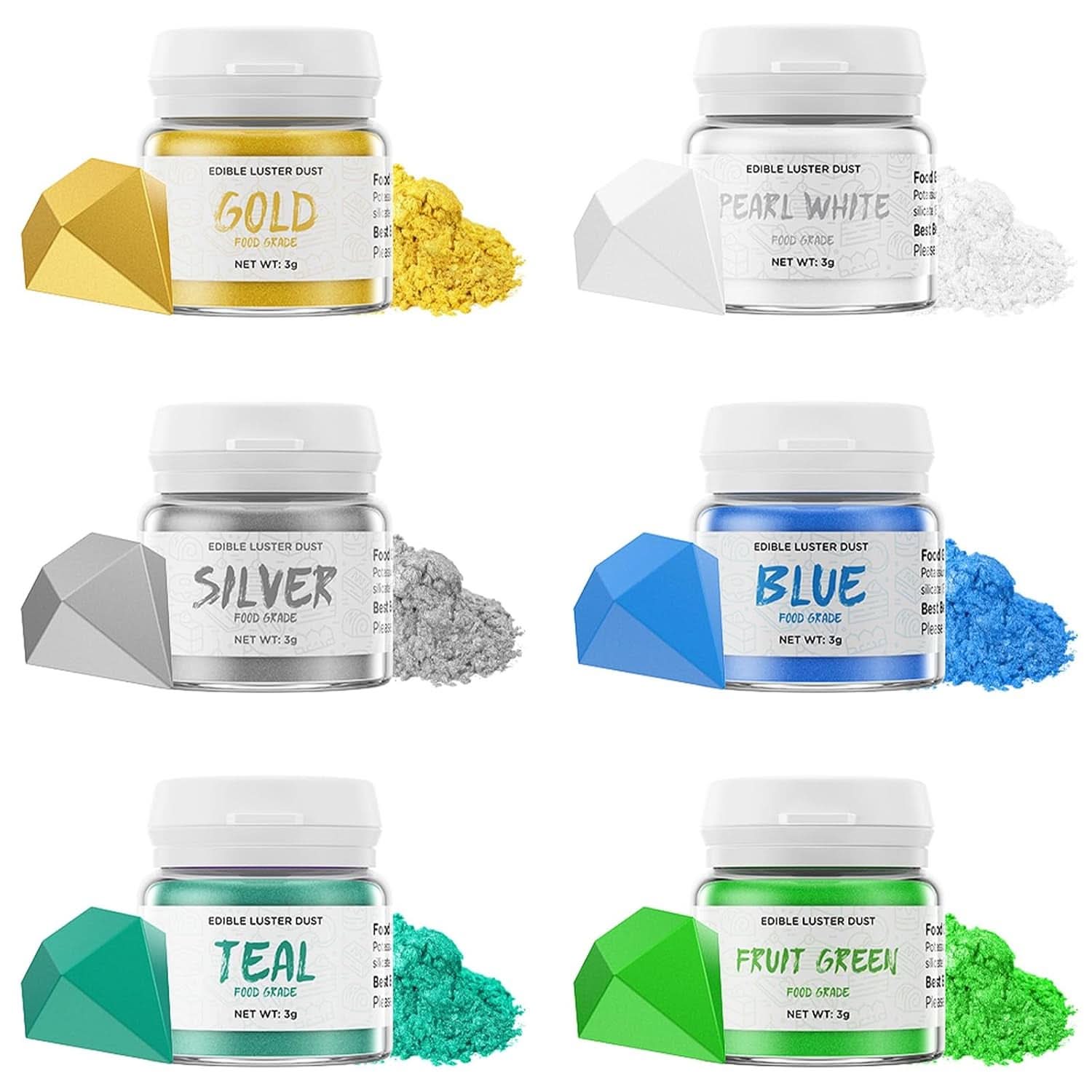 Edible glitter, 3 grams Naty Shop Cool colors