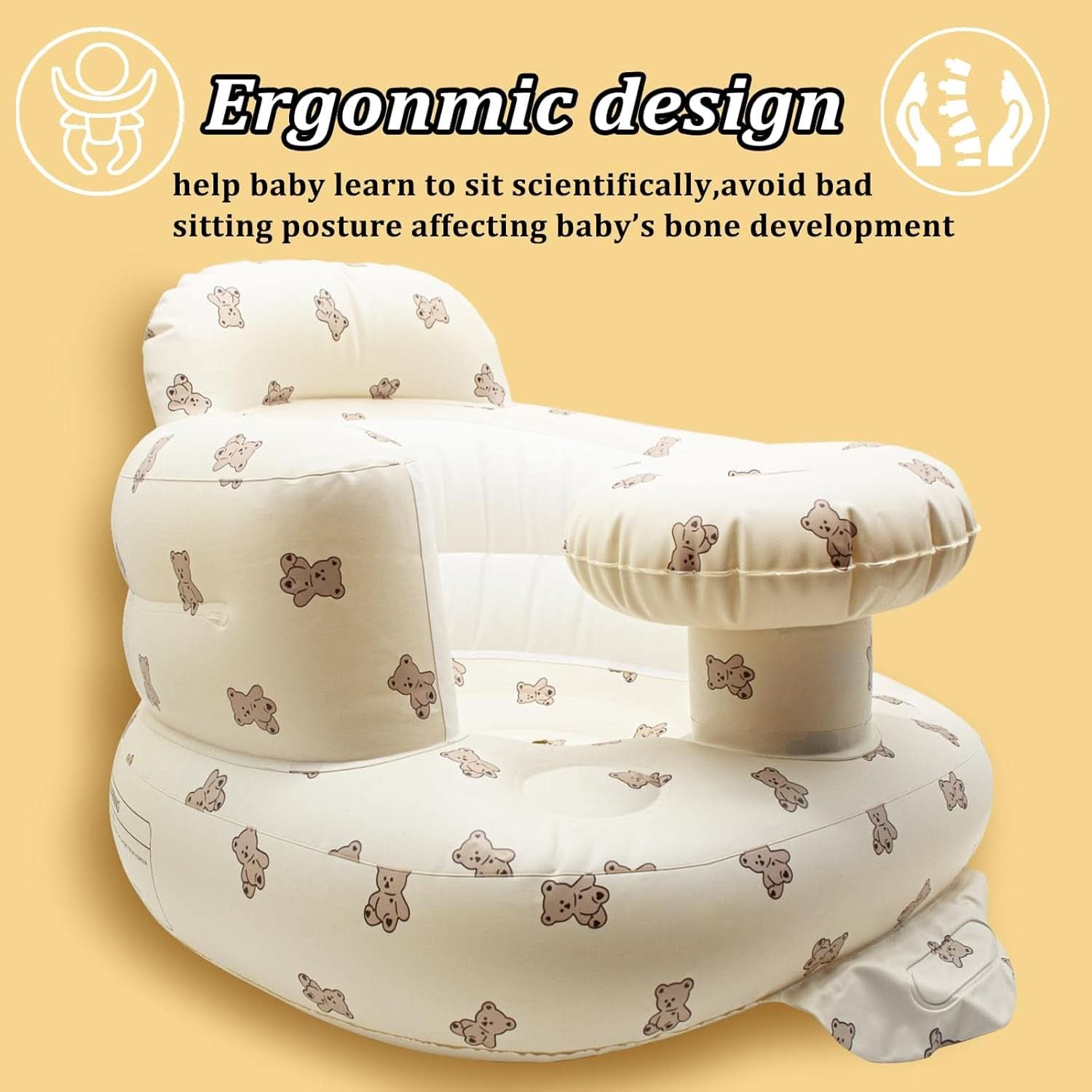 Inflatable seat for babies Jdblissful from 3 to 36 months Mother and Child Naty Shop