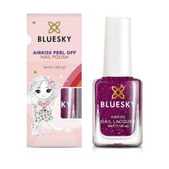 Bluesky Kids Nail Polish - All Glitter, Pink. Easy Peel Off Non-Toxic Water Based No Gliding Nail Polish for Kids 5ml