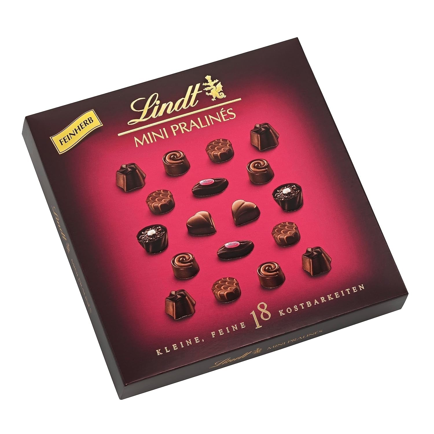 Lindt, chocolate box with 18 pralines each in 6 assortments, 90 grams Naty Shop Chocolate Candies 90 grams Dark chocolate with various fillings