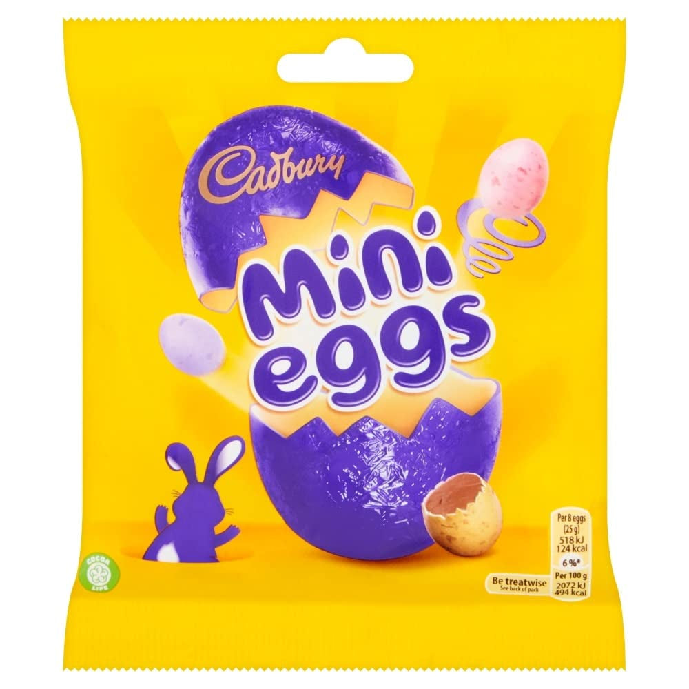 Pungă solidă cu ouă mici de ciocolată (80g) într-o tavă cu zahăr crocant (Easter Forms)
