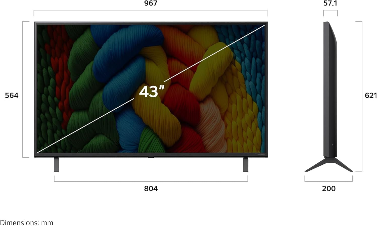Televizor LG 43NANO80A6B, 43 inch (109 cm), 4K NanoCell AI TV (procesor α7 Gen8 4K AI, webOS 25, 60Hz) [Anul modelului 2025]