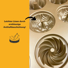 Birkmann, Contoura, Gugelhupfblech Violet, Backform Aus Aluguss, Mit Antihaftbeschichtung Und Rezept, 887077 Molds and trays for baking Naty Shop