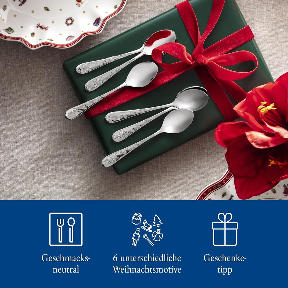 Villeroy & Boch - Toy'S Delight coffee spoon set 6 pieces Silver Platinum, dishwasher safe Kitchen Naty Shop