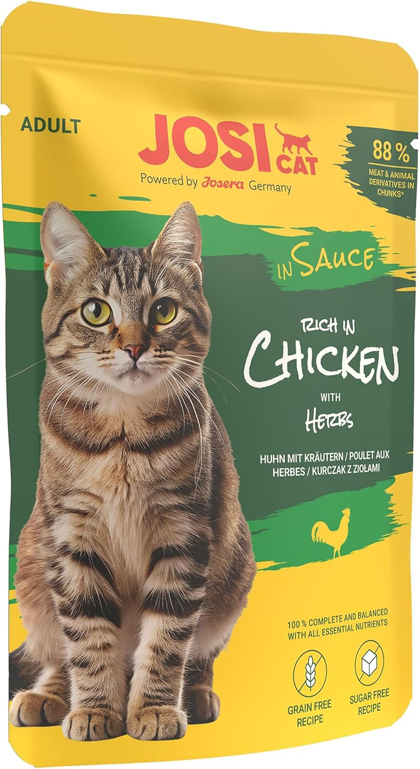 Multipack Mixed Selection in Sauce (12 x 85 g) | Adult | Premium Nassfutter in Sauce für ausgewachsene Katzen | Multipack mit 4 Sorten | Ohne Konservierungsmittel | 12er Pack