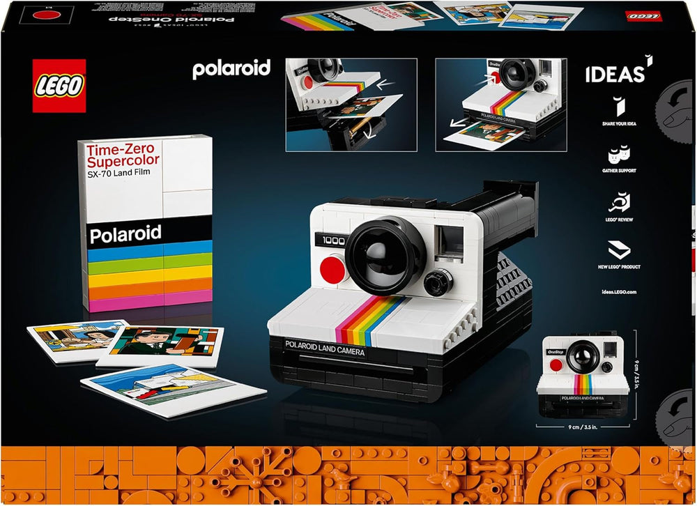 LEGO Ideas Polaroid Onestep SX-70 Camera Set for Adults, Collectible with Authentic Details, Creative Activity, Photography Gifts for Women, Men, Him, Her and Teens 21345 Building Sets Besuche den LEGO-Store