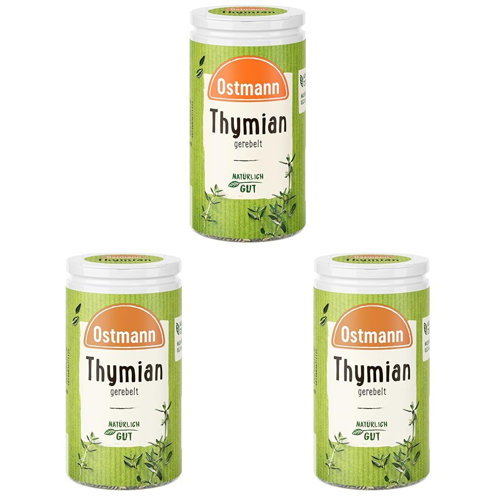 Ostmann Thyme gerebelt 15 g Thyme-Gewürz für viele Fleisch-, Fisch-, Pilz-, und Gemüsegerichte der Mediterranen Küche, Amount: 1 Stück