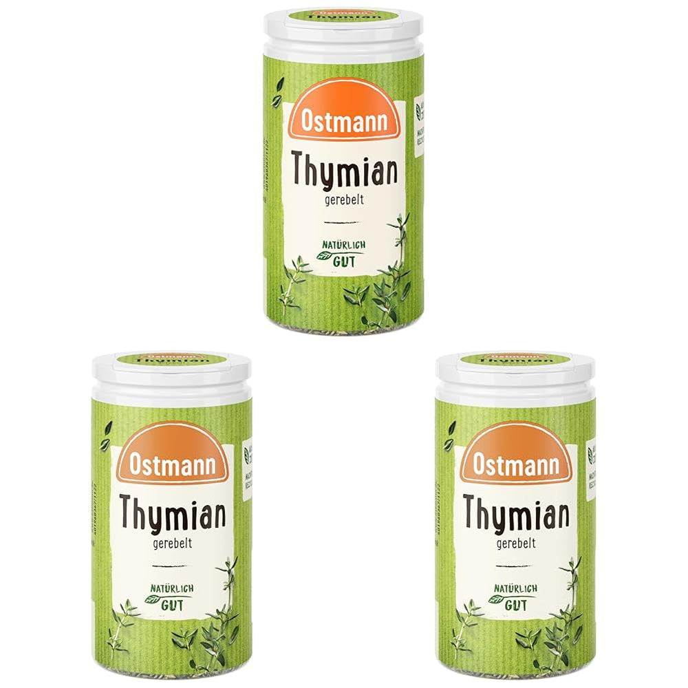 Ostmann Thyme gerebelt 15 g Thyme-Gewürz für viele Fleisch-, Fisch-, Pilz-, und Gemüsegerichte der Mediterranen Küche, Amount: 1 Stück