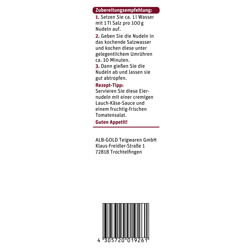 tegut... Egg noodles Waves - Ribbon noodles, 1 x 500 g