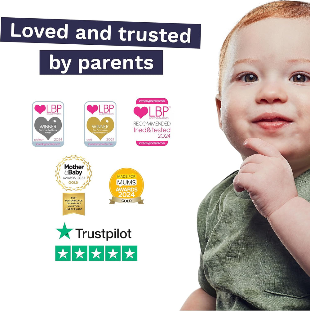 Eco-Friendly Panties, Size 7 (17kg+), 16pcs, Disposable Underwear for Sensitive and Allergic Skin, Fragrance Free, Side Draw