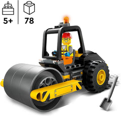 LEGO City Road Roller Construction Vehicle for 5 Years Old Kids Steam Roller Toy with Construction Worker Minifigure Imaginative Play Experience for Boys and Girls Small Fun Gift 60401 Construction Sets Besuche den LEGO-Store