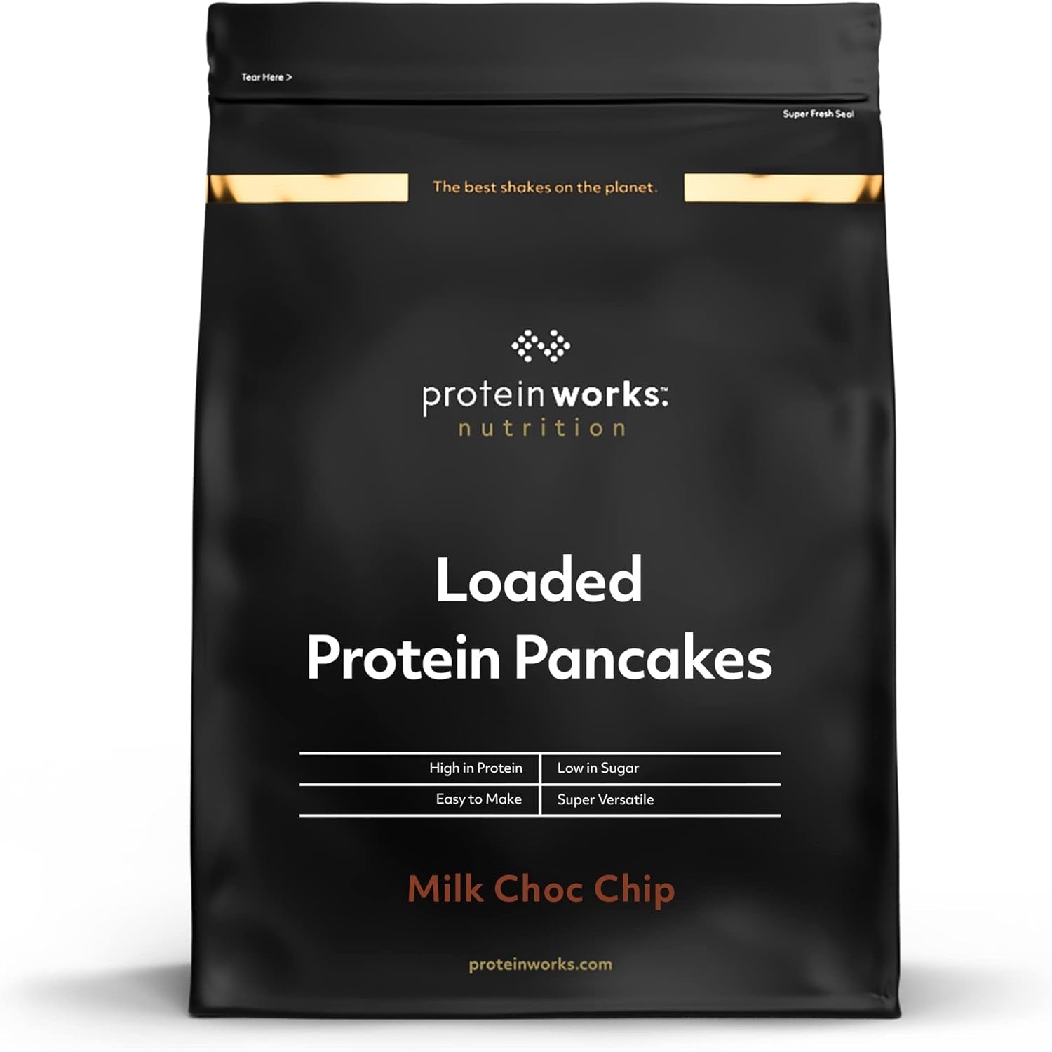 Protein Works - Loaded Protein Pfannkuchen | Premium Pfannkuchen Mischung | Eiweiß Pancakes | Protein Pancakes | 8 Servings | Natürlich | 500G Mixture for baking and cooking Naty Shop 500 G (1Er Pack) Natürlich
