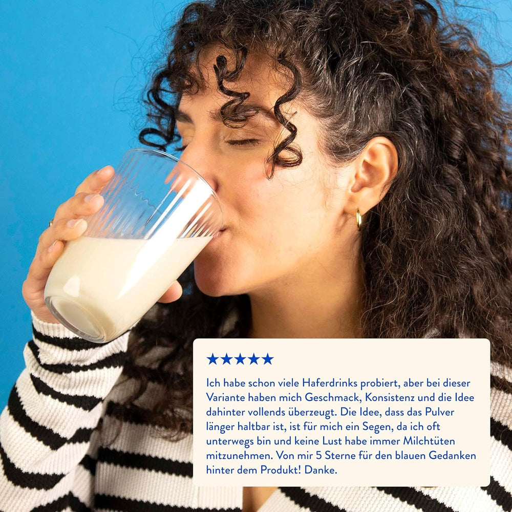 Blue Farm Pure Oat Base für bis zu 8 Liter Haferdrink zum Selbermischen – 100% beste Bio-Qualität – 100% vegan, lactose-free & gluten-free – 90% weniger Verpackungmüll