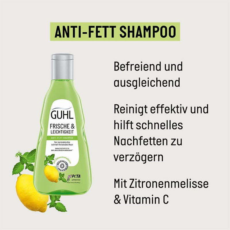 Guhl Freshness & Lightness Anti Grease Shampoo, par normal si gras Guhl