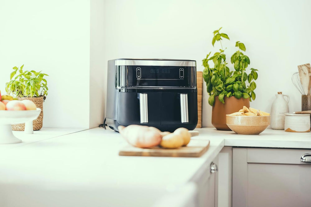 SEVERIN Double hot air fryer with cooking chamber 2 X 3.8 L, 8 automatic programs Appliances Naty Shop