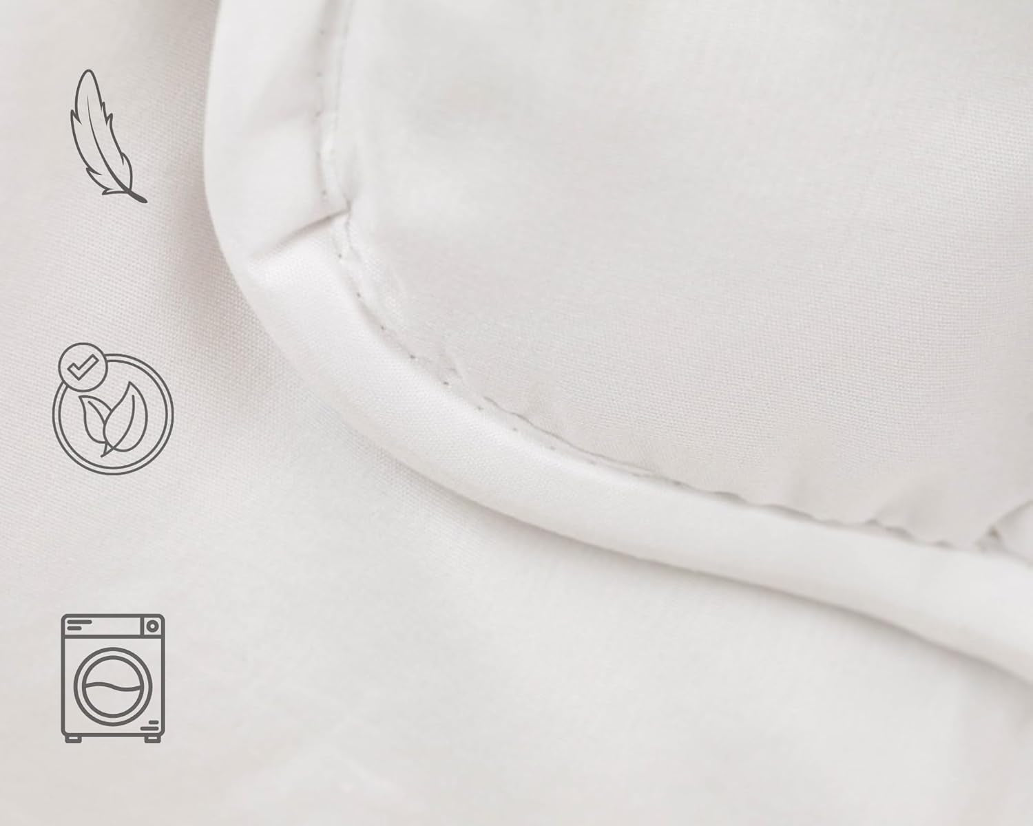 Plapuma TRAMAS+ 200 Gr/M² pentru paturi din fibre goale siliconizate - 150X220 Cm - Certificată Oeko Tex - Albă, moale, caldă, minimalistă - Pat 90 Cm Plapumi si pilote Naty Shop