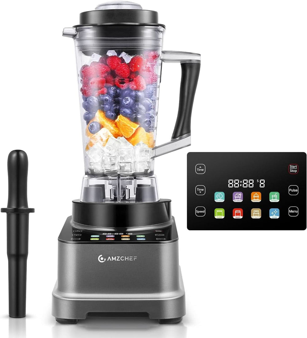 Blender AMZCHEF, 8 smart menus and 10 speeds, LCD touch screen Kitchen Naty Shop Grau