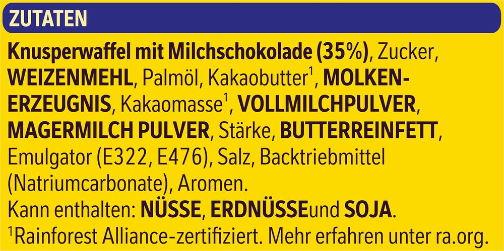 Nestlé Crunchy Waffle Delicious Milk Chocolate Waffle Bar Multi Pack 1 Pack (3x26g Each)