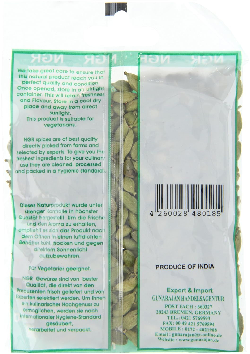 Cardamom, green, whole, 50g (1 x 50g Packung)