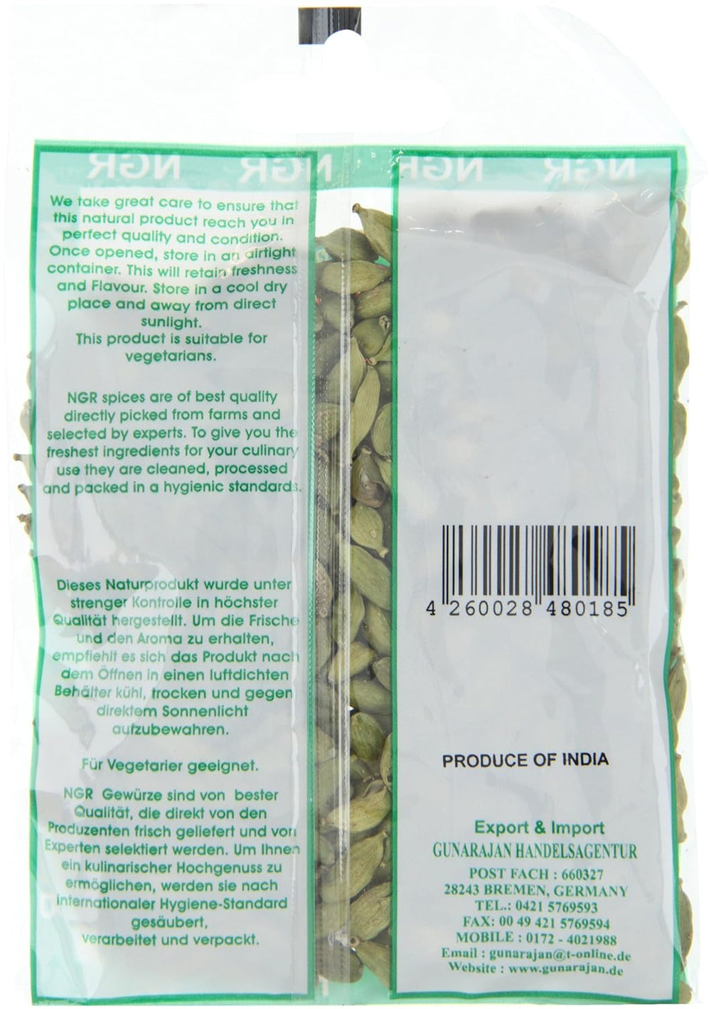 Cardamom, green, whole, 50g (1 x 50g Packung)