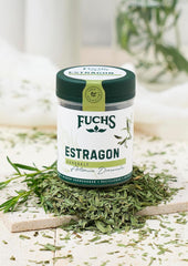 Fuchs Gewürze - Estragon gerebelt - französisches Kraut zur Verfeinerung von Saladen, Sauce Hollandaise oder Rührei - natural ingredients - 10 g in wiederverwendbarer, recyclebarer Dose