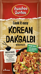 Bamboo Garden - Korean Dakgalbi Würzpaste | Zum Marinieren von Hühnchen, Gemüse und Tofu | For 4 portions | Vegan, natural ingredients | 50 g in Bag