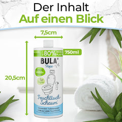 BULA® Popo Refill Bottle (750ml) JUST TO REFILL our 150ml and 50ml bottles! | Replaces up to 1,000 wipes! | With ingredients of natural origin