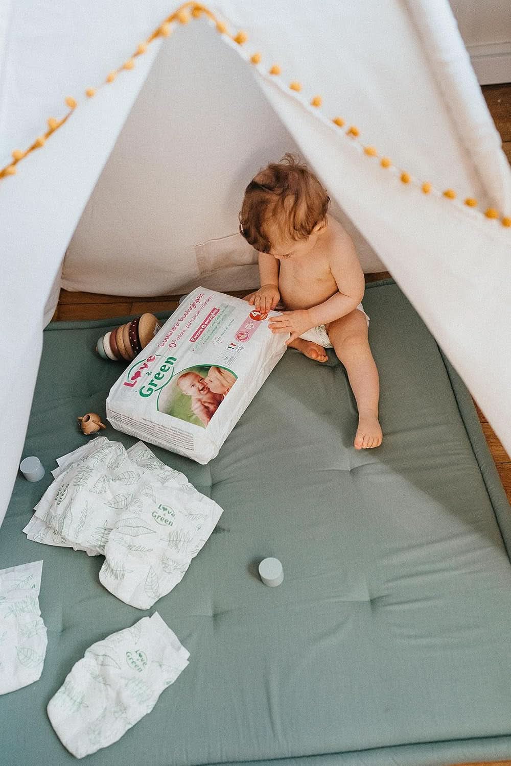 Love & Green, chlorine-free diapers, package for 1 month, size 4 Mother and Child Naty Shop