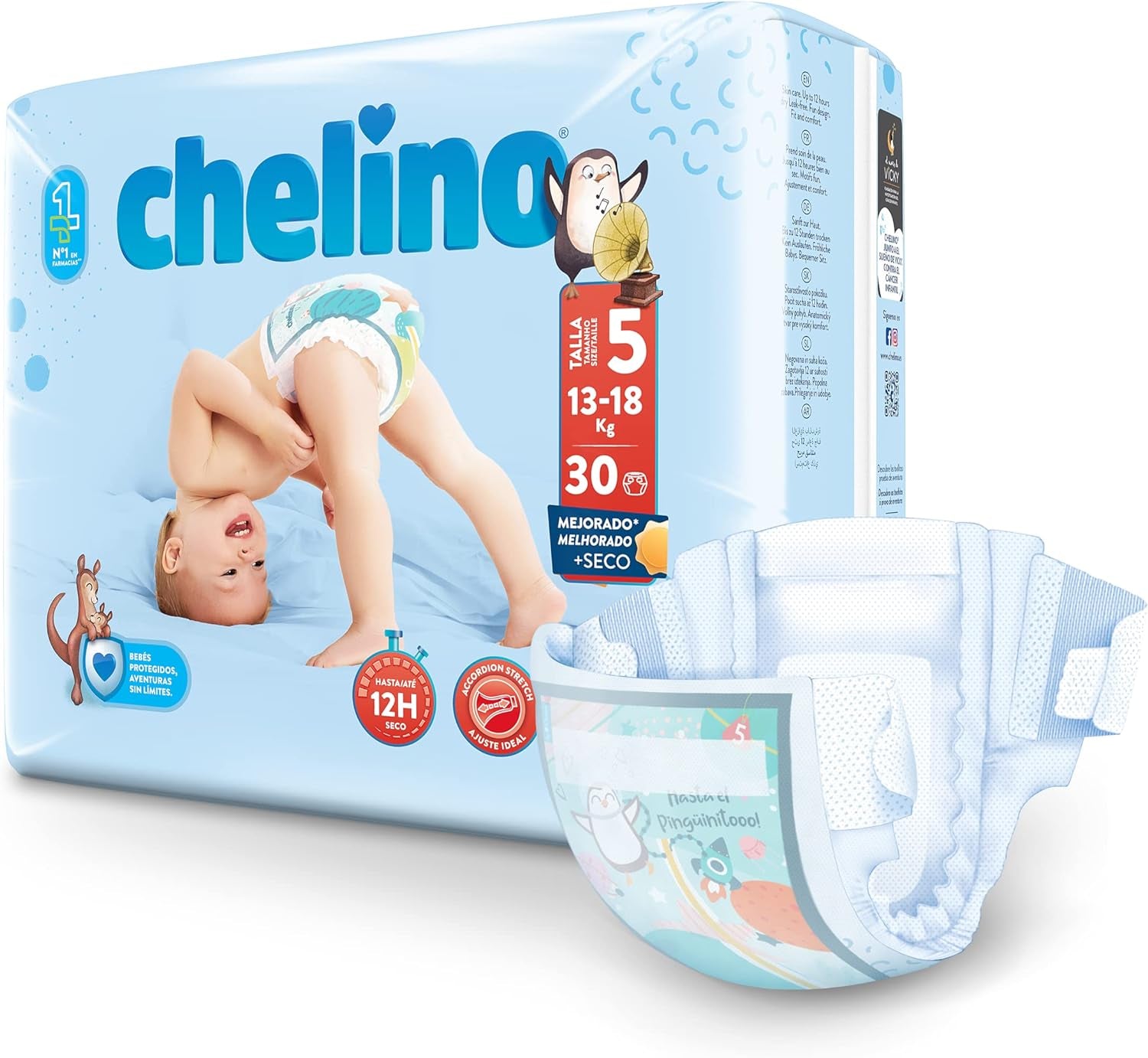 Diapers Indas Fashion & Love, Junior T 5 for 13-18 kg, (30 pieces)