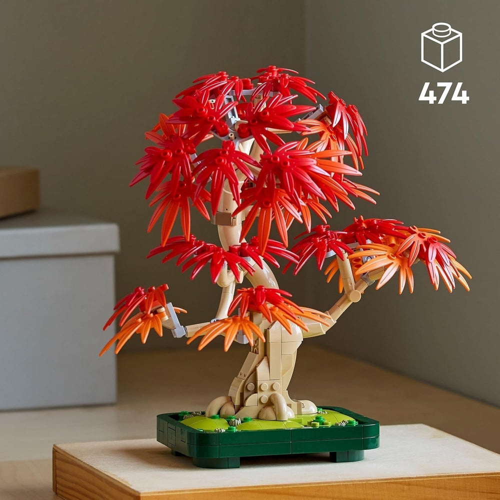 LEGO Botanicals Japanese red maple - Bonsai tree - Artificial plant kit with red and orange leaves, plus bowl - Home decor - Gift idea for adults - 10348 Building sets Besuche den LEGO-Store