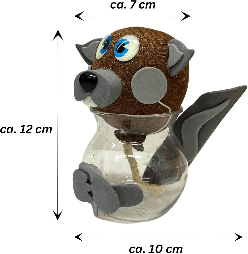 Bada Bing Graskopf 4er Set incl. Wasserbehälter Waldtiere DIY Tiere – Rasenkopf Tierkopf mit Rasensamen – Experiment für Kinder – Spaß mit Lerneffekt – Geschenk Mitbringsel Kindergeburtstag Mitgebsel