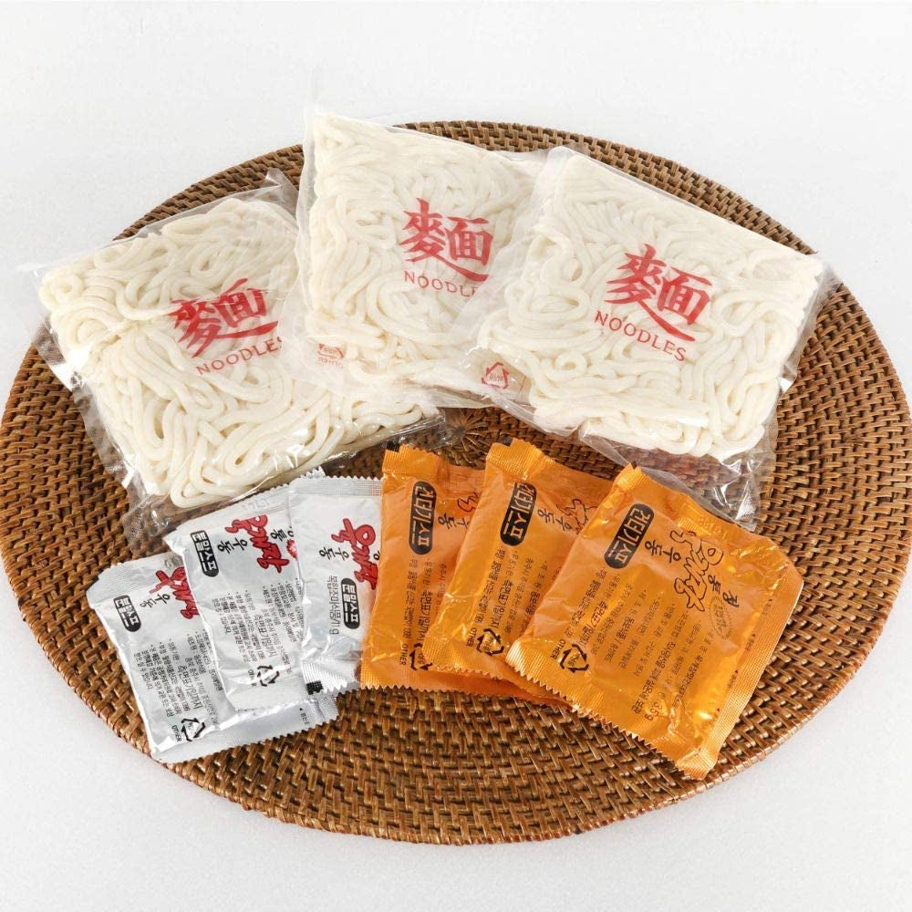 Allgroo Udon Instant Noodles - Spicy Udon Soup, quick preparation - Contains 3 servings - 1 x 690g