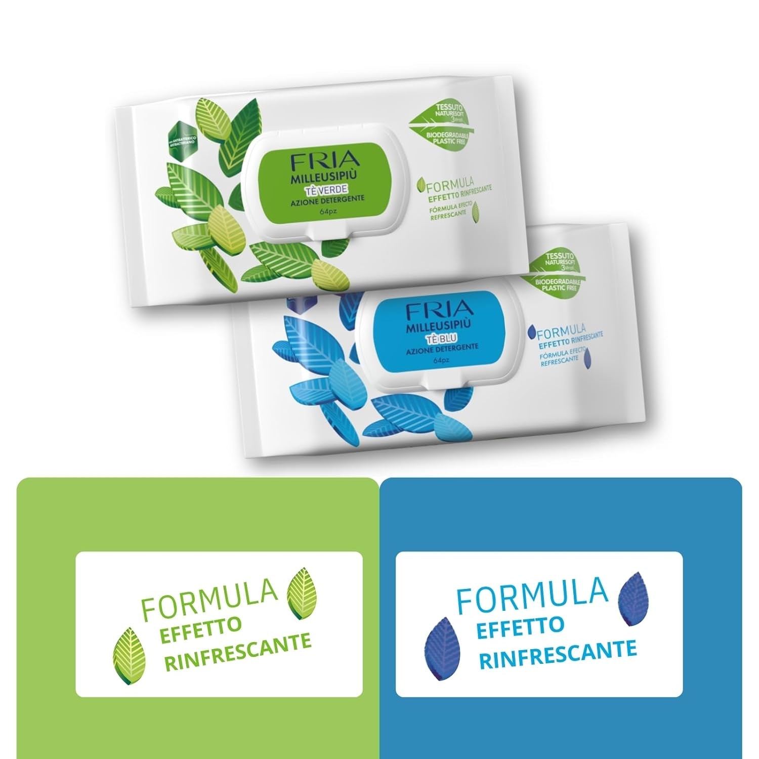 MilleusiPiu Maxi with lid, 64 wet wipes, 64 units