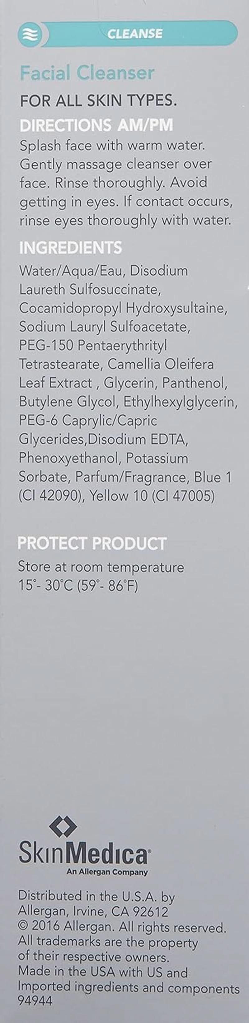 SkinMedica Facial Cleanser - cleansing foam for normal or dry skin and perfect as a Naty Shop cleanser