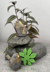 Set 3 decoratiuni comestibile din zahar, Pasari exotice Decoratiuni din Pasta de Zahar Nati Shop