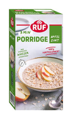 RUF Cinnamon Apple Oatmeal with Whole Oat Flakes, Delicate Cinnamon Flavor and Dried Apple Pieces, Snacks, Bulk Pack, 1 x 400g