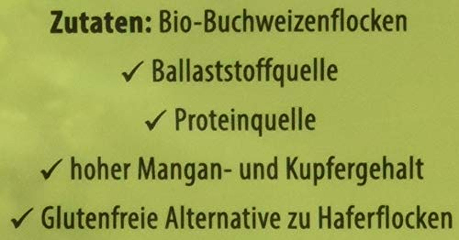 Organic buckwheat flakes, 500g