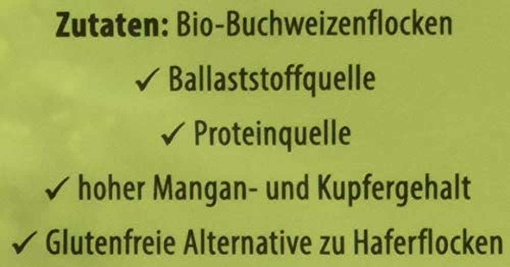 Organic buckwheat flakes, 500g