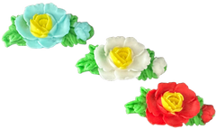 Set 3 decoratiuni comestibile din zahar, trandafiri Decoratiuni din Pasta de Zahar Nati Shop