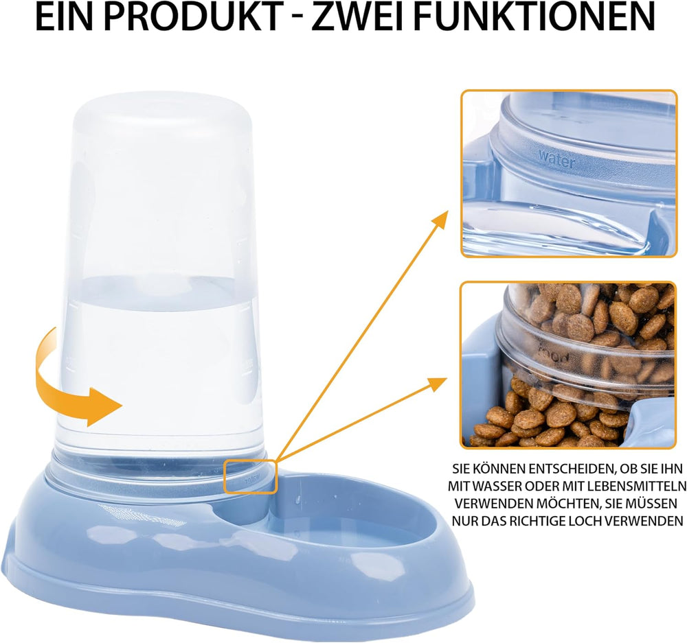 Ferplast Futter- oder Wasserspender für Hunde und Katzen AZIMUT 600 Futtertrog Water 0.6 Liter, Rutschfester Boden, 12.5 x 19 x H 19.5 cm Blue