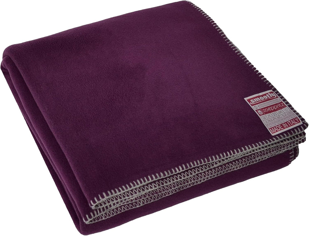 Zoeppritz since 1828 Smoothy fleece blanket - Fluffy comfortable polar fleece blanket - Vegan - 140X190Cm - 010 Off-White, 010 Offwhite Zoeppritz Since 1828 485 Dark Orchid 140X190Cm