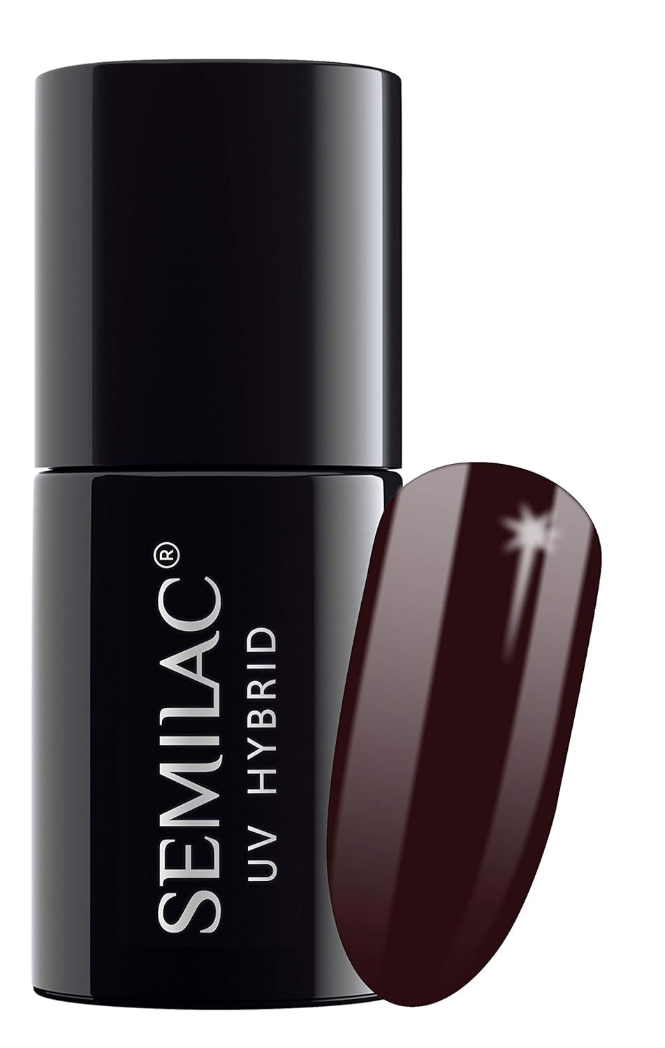 Semilac UV Nail Polish 029 Espresso 7ml Black White Collection