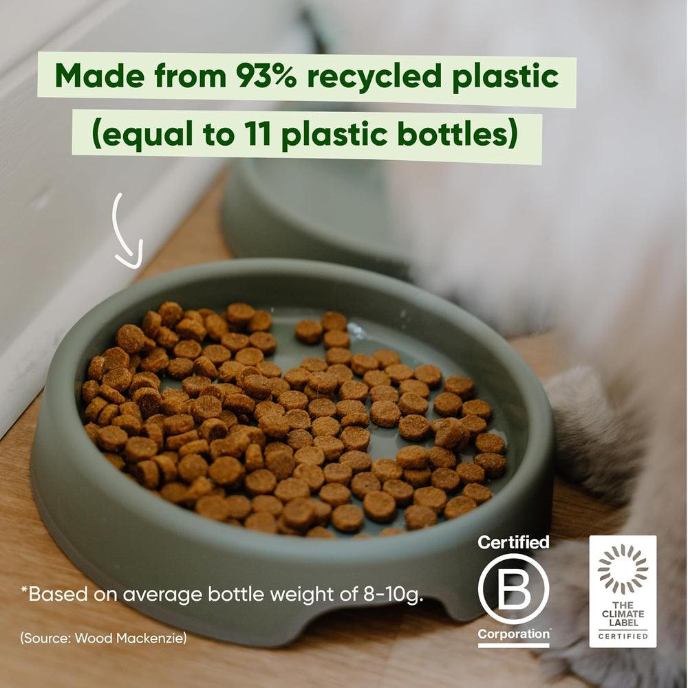 Katzennapf – Futter und Wasser Stabiler Futternapf, recycelter Kunststoff, rutschfeste Gummiunterseite, Schnurrhaar-freundlicher Futternapf, Candy Pink