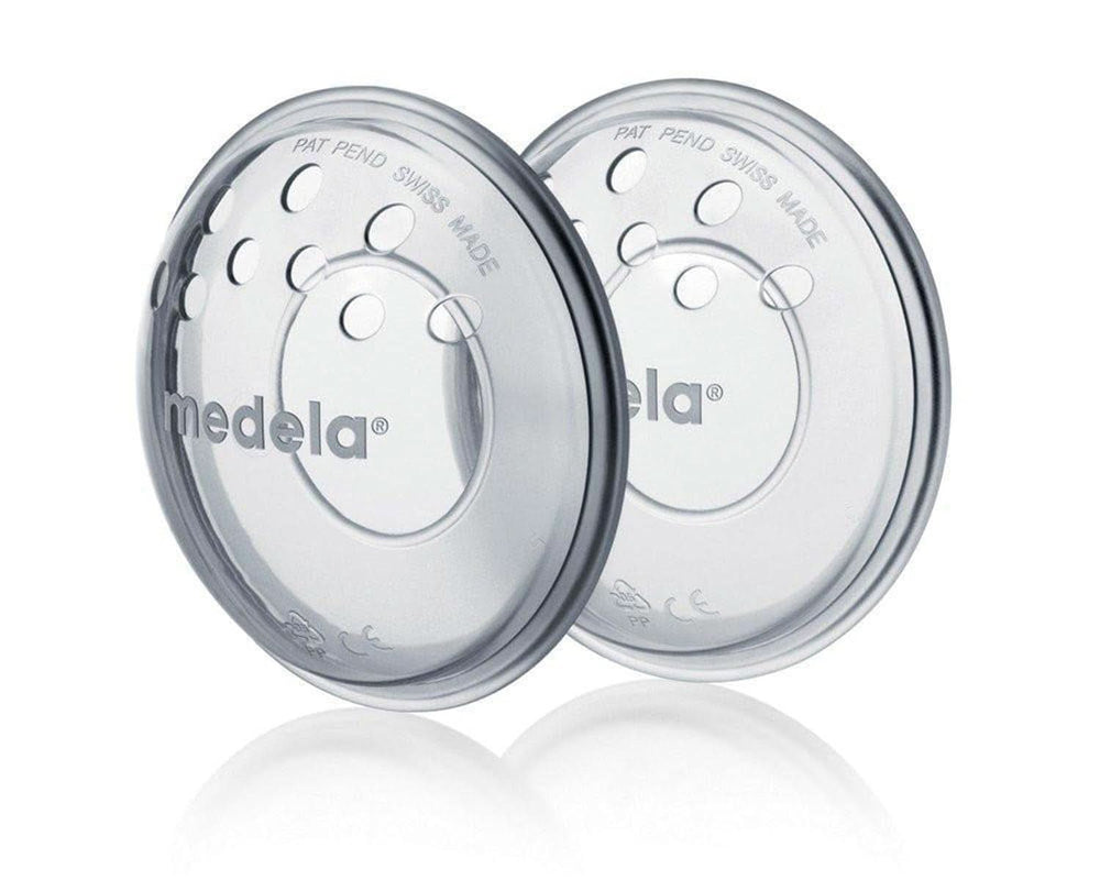 Medela breast shells - BPA-free, made of soft silicone, with breathable ventilation holes, includes 2 shells Accessories Food and Breastfeeding Bebe Naty Shop