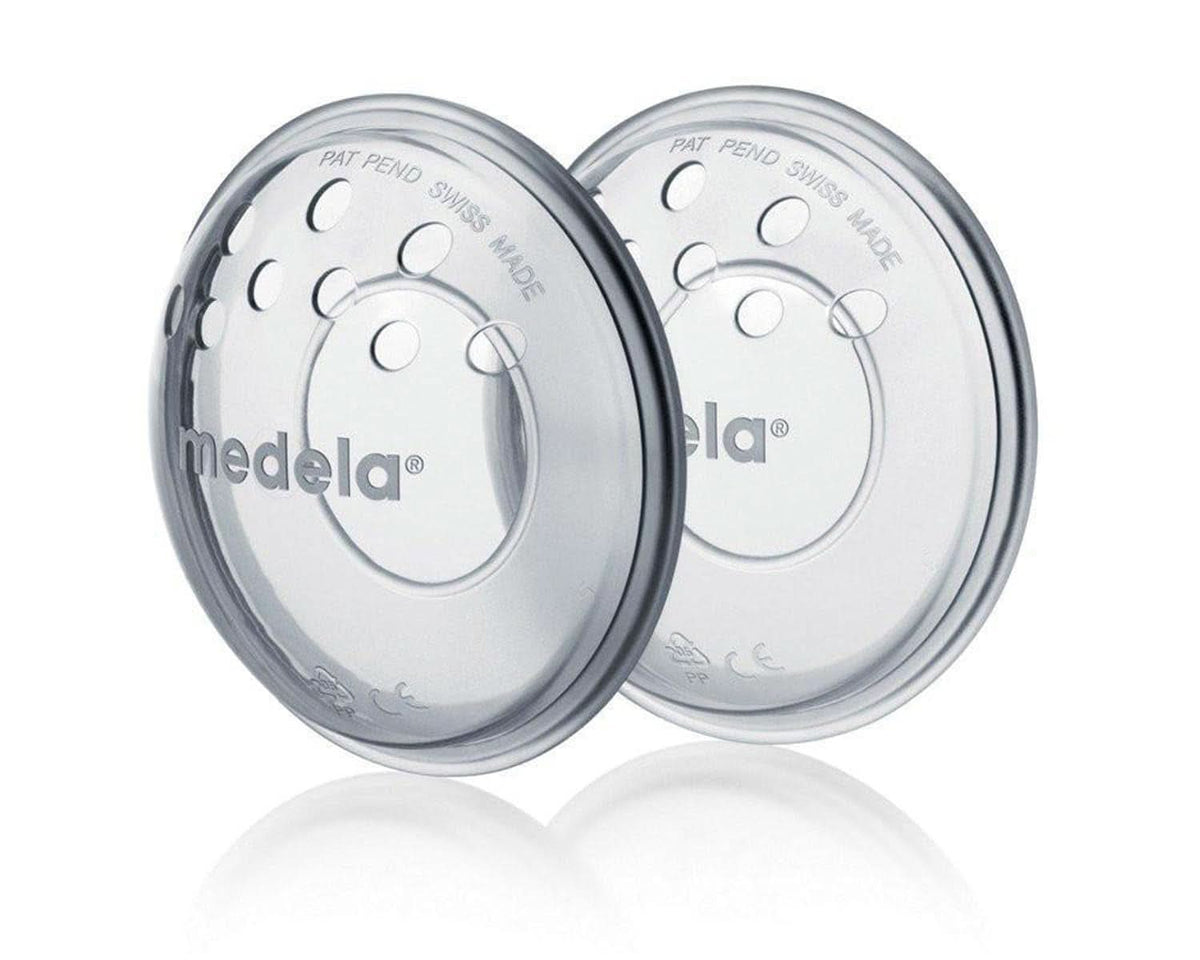 Medela breast shells - BPA-free, made of soft silicone, with breathable ventilation holes, includes 2 shells Accessories Food and Breastfeeding Bebe Naty Shop