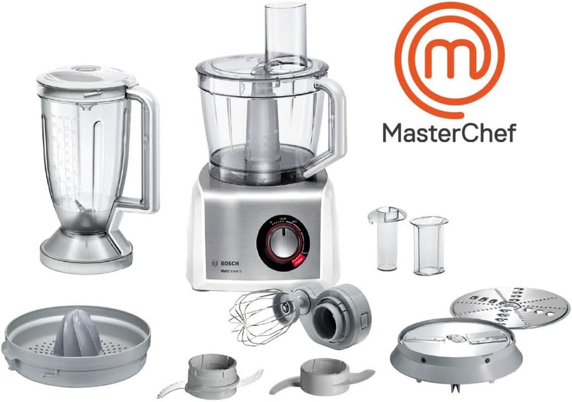 MC812S820 Multitalent 8/1.250 Watt / 3.9 Liter/Multizubehör, Weiß/Edelstahl Mama si Copilul Naty Shop