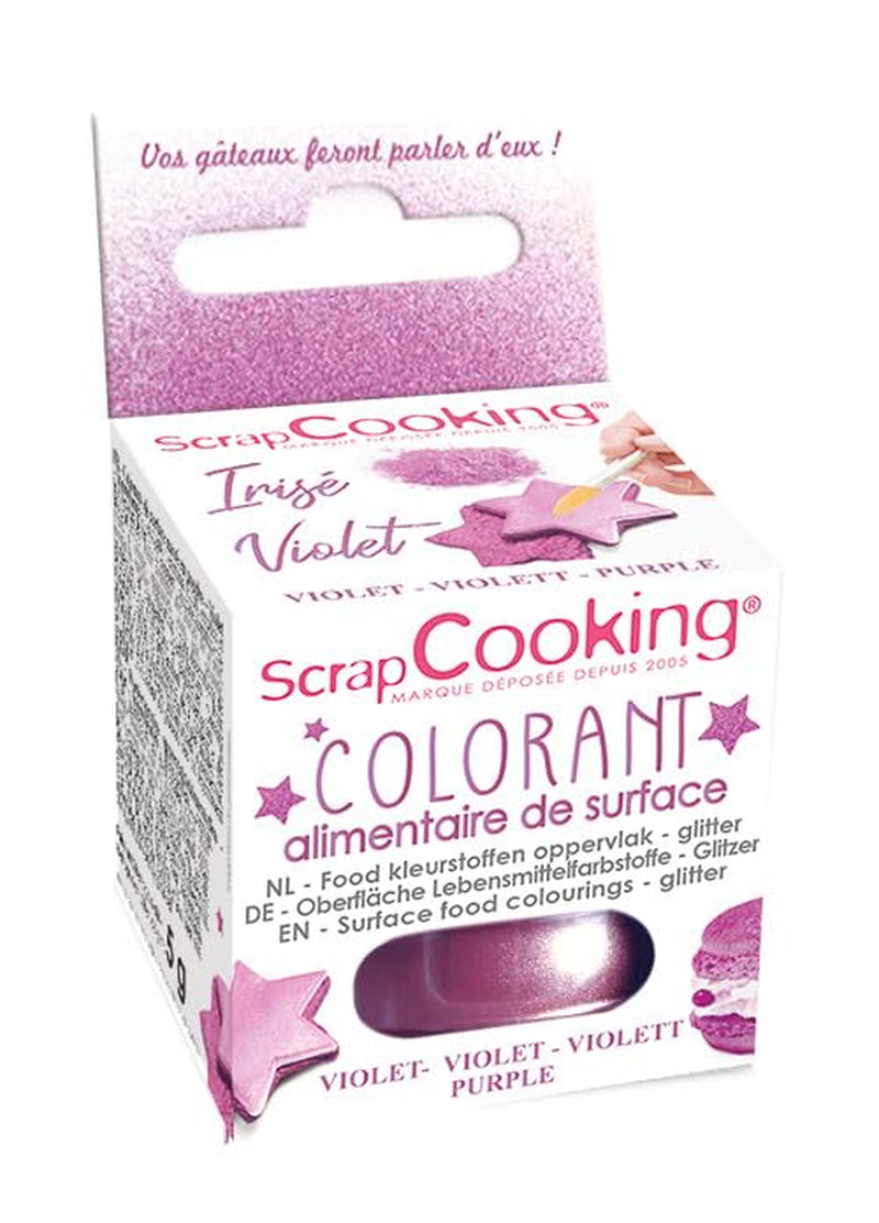 Scrapcooking - Colorant alimentar verde lime - Pudră comestibilă cu sclipici pentru suprafețe - Pentru prăjituri, fursecuri, macaroane, ciocolată și pastă de zahăr - Verde lămâie - 4087