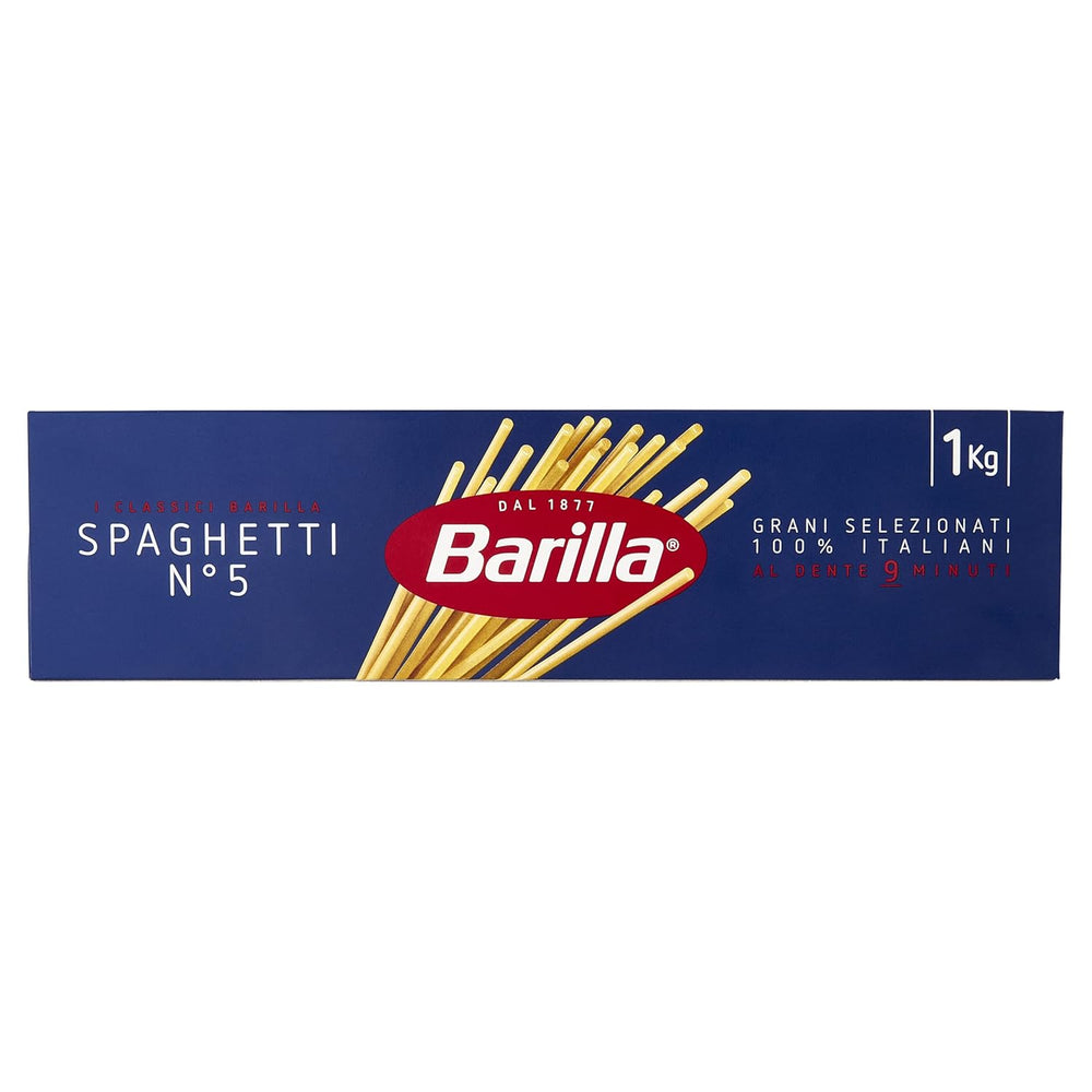 Barilla Classic Spaghetti No. 5 pasta from high quality durum wheat, always al dente (1 x 1 kg)